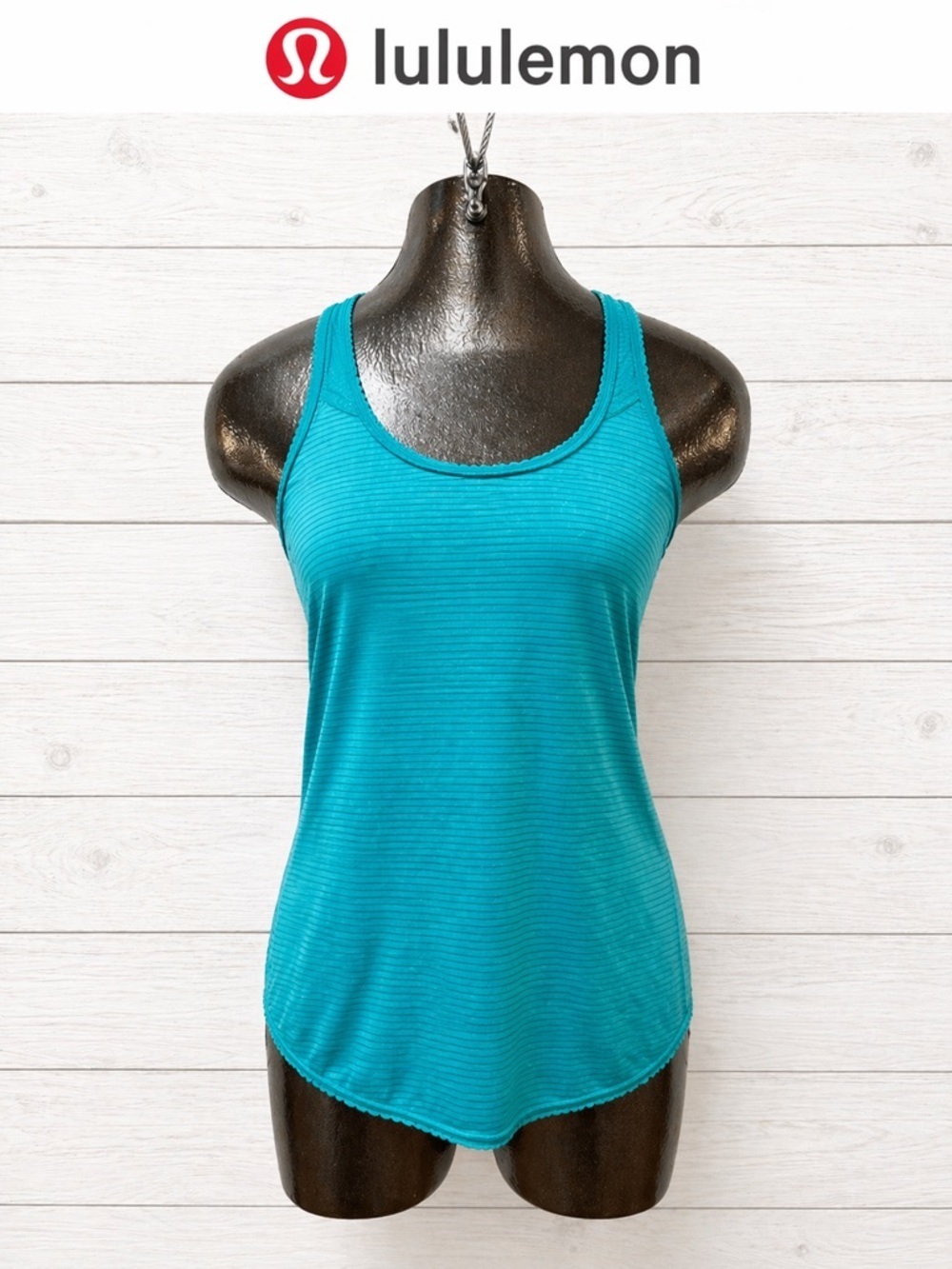 LULULEMON Teal Ribbed Racerback Tank Size S